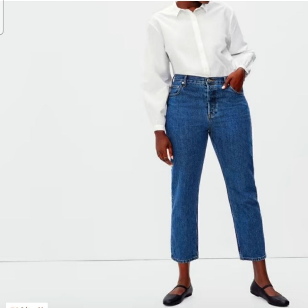 Everlane The Curvy 90's Cheeky Straight Jean Northridge Blue Size 27